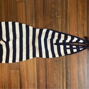 Edikted Black and White Striped Jumpsuit